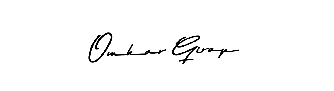 Make a beautiful signature design for name Omkar Girap. With this signature (Asem Kandis PERSONAL USE) style, you can create a handwritten signature for free. Omkar Girap signature style 9 images and pictures png