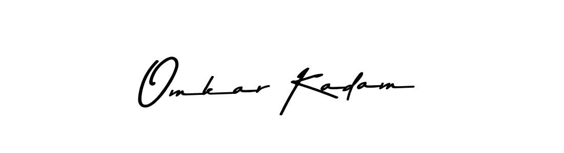 How to make Omkar Kadam name signature. Use Asem Kandis PERSONAL USE style for creating short signs online. This is the latest handwritten sign. Omkar Kadam signature style 9 images and pictures png