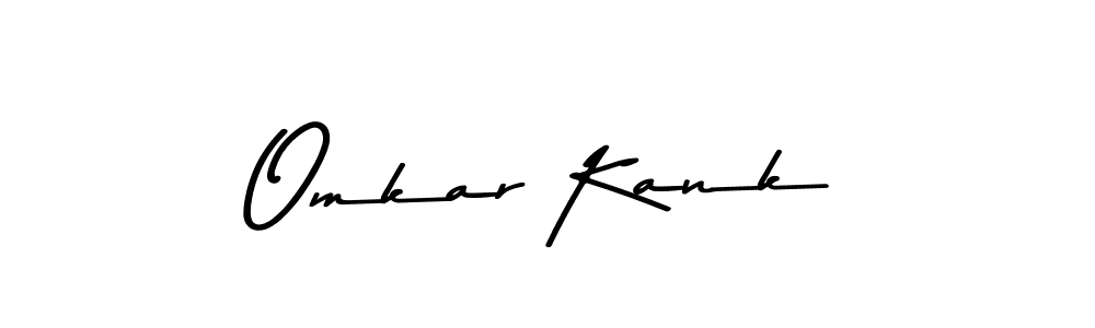 How to make Omkar Kank name signature. Use Asem Kandis PERSONAL USE style for creating short signs online. This is the latest handwritten sign. Omkar Kank signature style 9 images and pictures png