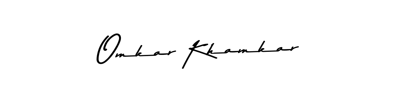 Also You can easily find your signature by using the search form. We will create Omkar Khamkar name handwritten signature images for you free of cost using Asem Kandis PERSONAL USE sign style. Omkar Khamkar signature style 9 images and pictures png