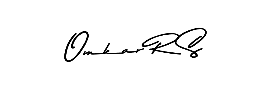 This is the best signature style for the Omkar R S name. Also you like these signature font (Asem Kandis PERSONAL USE). Mix name signature. Omkar R S signature style 9 images and pictures png