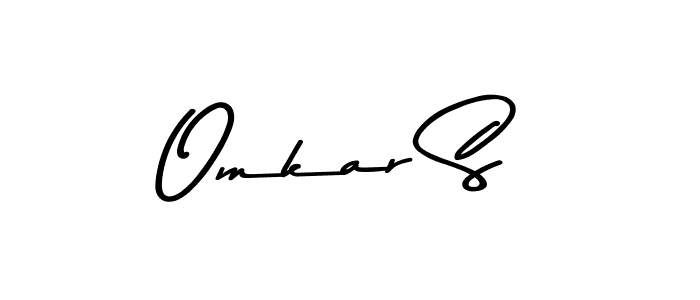 Create a beautiful signature design for name Omkar S. With this signature (Asem Kandis PERSONAL USE) fonts, you can make a handwritten signature for free. Omkar S signature style 9 images and pictures png