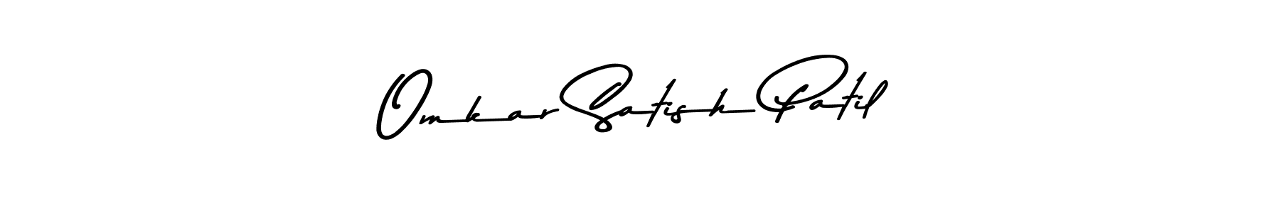 Create a beautiful signature design for name Omkar Satish Patil. With this signature (Asem Kandis PERSONAL USE) fonts, you can make a handwritten signature for free. Omkar Satish Patil signature style 9 images and pictures png