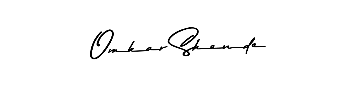 Make a beautiful signature design for name Omkar Shende. With this signature (Asem Kandis PERSONAL USE) style, you can create a handwritten signature for free. Omkar Shende signature style 9 images and pictures png