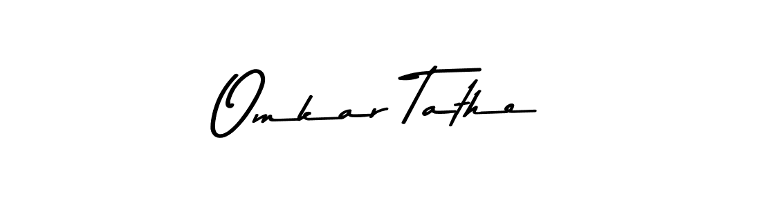 Create a beautiful signature design for name Omkar Tathe. With this signature (Asem Kandis PERSONAL USE) fonts, you can make a handwritten signature for free. Omkar Tathe signature style 9 images and pictures png