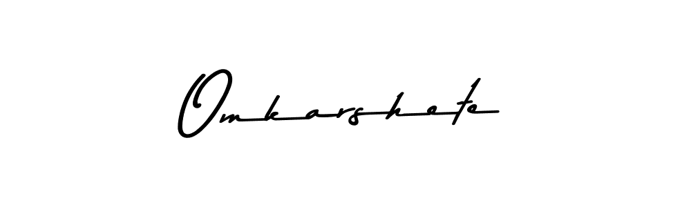 How to make Omkarshete name signature. Use Asem Kandis PERSONAL USE style for creating short signs online. This is the latest handwritten sign. Omkarshete signature style 9 images and pictures png
