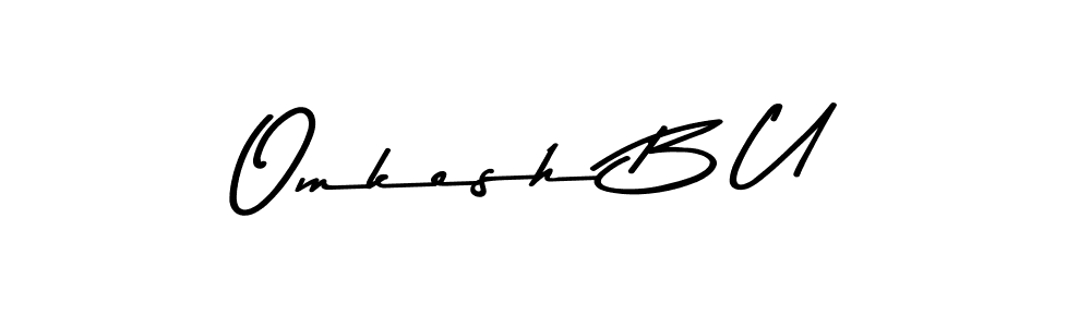 Make a beautiful signature design for name Omkesh B U. Use this online signature maker to create a handwritten signature for free. Omkesh B U signature style 9 images and pictures png