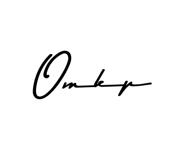 How to make Omkp name signature. Use Asem Kandis PERSONAL USE style for creating short signs online. This is the latest handwritten sign. Omkp signature style 9 images and pictures png