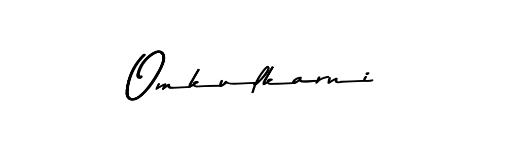 Design your own signature with our free online signature maker. With this signature software, you can create a handwritten (Asem Kandis PERSONAL USE) signature for name Omkulkarni. Omkulkarni signature style 9 images and pictures png