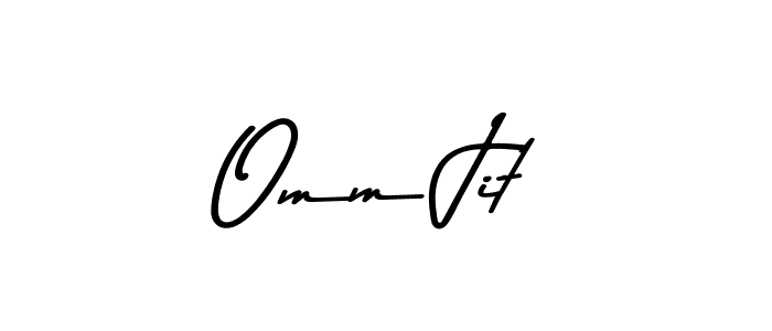 Make a beautiful signature design for name Omm Jit. With this signature (Asem Kandis PERSONAL USE) style, you can create a handwritten signature for free. Omm Jit signature style 9 images and pictures png