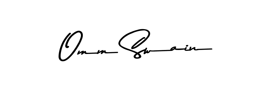 You should practise on your own different ways (Asem Kandis PERSONAL USE) to write your name (Omm Swain) in signature. don't let someone else do it for you. Omm Swain signature style 9 images and pictures png