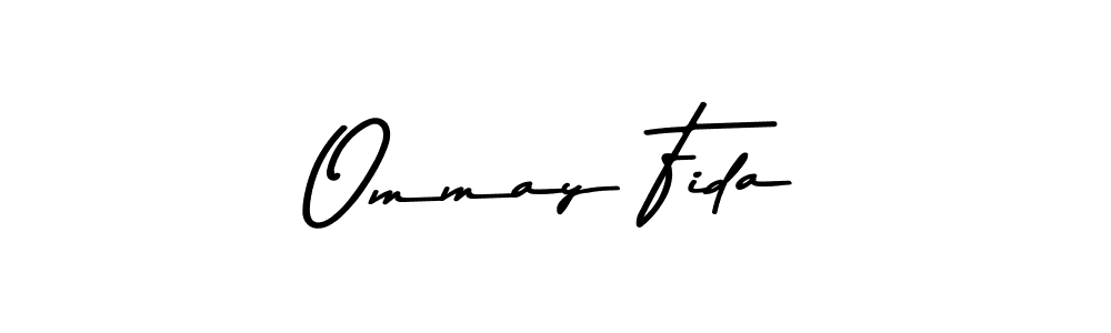 This is the best signature style for the Ommay Fida name. Also you like these signature font (Asem Kandis PERSONAL USE). Mix name signature. Ommay Fida signature style 9 images and pictures png