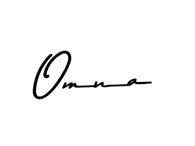 How to make Omna name signature. Use Asem Kandis PERSONAL USE style for creating short signs online. This is the latest handwritten sign. Omna signature style 9 images and pictures png
