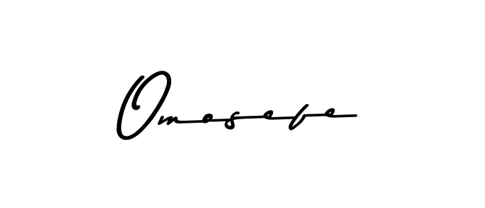 Create a beautiful signature design for name Omosefe. With this signature (Asem Kandis PERSONAL USE) fonts, you can make a handwritten signature for free. Omosefe signature style 9 images and pictures png