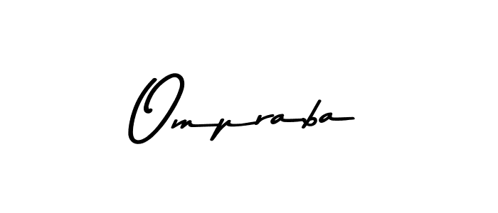 Create a beautiful signature design for name Ompraba. With this signature (Asem Kandis PERSONAL USE) fonts, you can make a handwritten signature for free. Ompraba signature style 9 images and pictures png