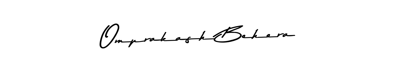 How to make Omprakash Behera name signature. Use Asem Kandis PERSONAL USE style for creating short signs online. This is the latest handwritten sign. Omprakash Behera signature style 9 images and pictures png