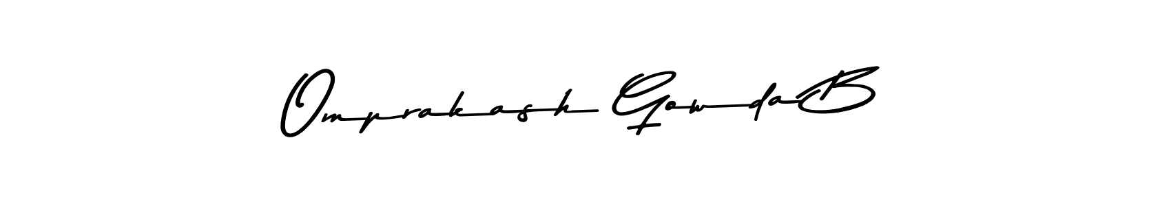 Asem Kandis PERSONAL USE is a professional signature style that is perfect for those who want to add a touch of class to their signature. It is also a great choice for those who want to make their signature more unique. Get Omprakash Gowda B name to fancy signature for free. Omprakash Gowda B signature style 9 images and pictures png