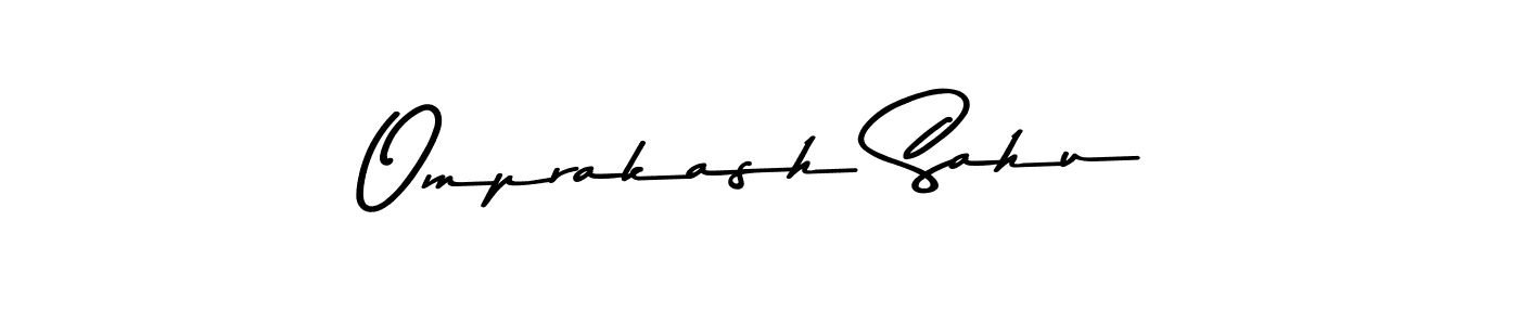 Use a signature maker to create a handwritten signature online. With this signature software, you can design (Asem Kandis PERSONAL USE) your own signature for name Omprakash Sahu. Omprakash Sahu signature style 9 images and pictures png