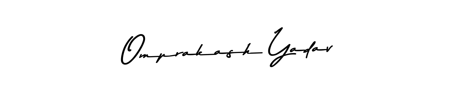 Design your own signature with our free online signature maker. With this signature software, you can create a handwritten (Asem Kandis PERSONAL USE) signature for name Omprakash Yadav. Omprakash Yadav signature style 9 images and pictures png
