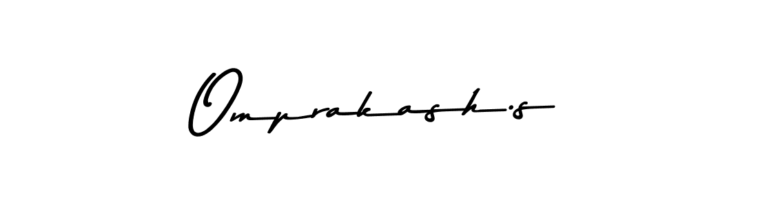 Create a beautiful signature design for name Omprakash.s. With this signature (Asem Kandis PERSONAL USE) fonts, you can make a handwritten signature for free. Omprakash.s signature style 9 images and pictures png