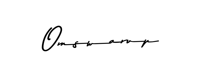 Use a signature maker to create a handwritten signature online. With this signature software, you can design (Asem Kandis PERSONAL USE) your own signature for name Omswarup. Omswarup signature style 9 images and pictures png