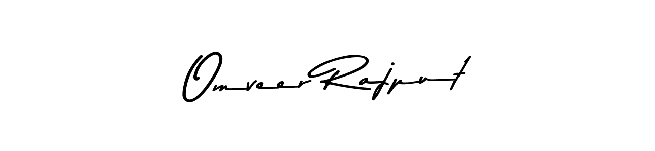 Create a beautiful signature design for name Omveer Rajput. With this signature (Asem Kandis PERSONAL USE) fonts, you can make a handwritten signature for free. Omveer Rajput signature style 9 images and pictures png