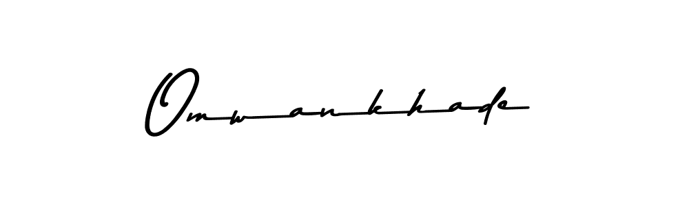 if you are searching for the best signature style for your name Omwankhade. so please give up your signature search. here we have designed multiple signature styles  using Asem Kandis PERSONAL USE. Omwankhade signature style 9 images and pictures png