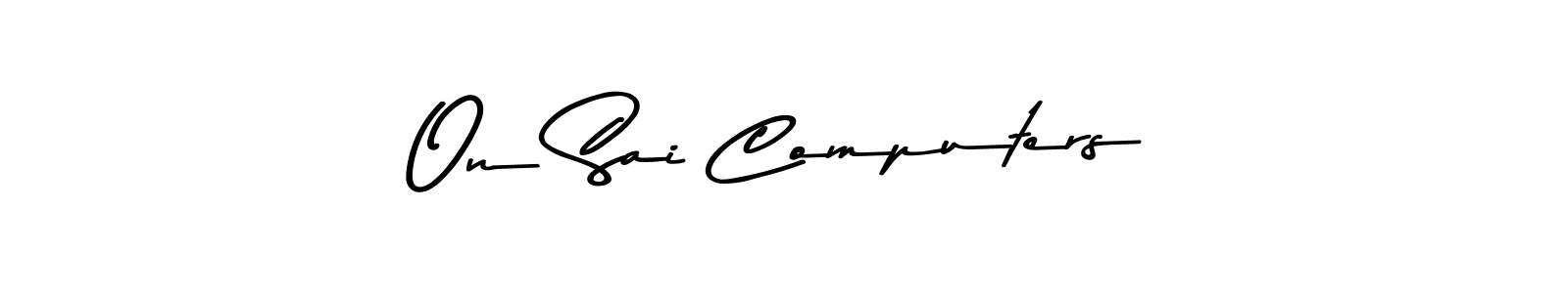 You can use this online signature creator to create a handwritten signature for the name On Sai Computers. This is the best online autograph maker. On Sai Computers signature style 9 images and pictures png