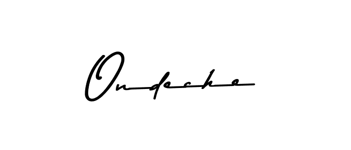 Design your own signature with our free online signature maker. With this signature software, you can create a handwritten (Asem Kandis PERSONAL USE) signature for name Ondeche. Ondeche signature style 9 images and pictures png