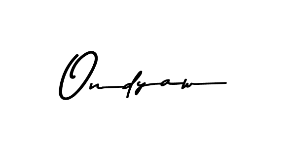 Create a beautiful signature design for name Ondyaw. With this signature (Asem Kandis PERSONAL USE) fonts, you can make a handwritten signature for free. Ondyaw signature style 9 images and pictures png