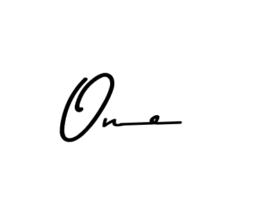 Create a beautiful signature design for name One . With this signature (Asem Kandis PERSONAL USE) fonts, you can make a handwritten signature for free. One  signature style 9 images and pictures png