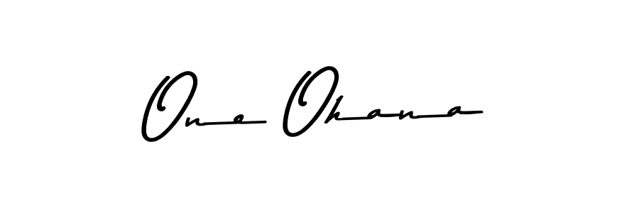 One Ohana stylish signature style. Best Handwritten Sign (Asem Kandis PERSONAL USE) for my name. Handwritten Signature Collection Ideas for my name One Ohana. One Ohana signature style 9 images and pictures png