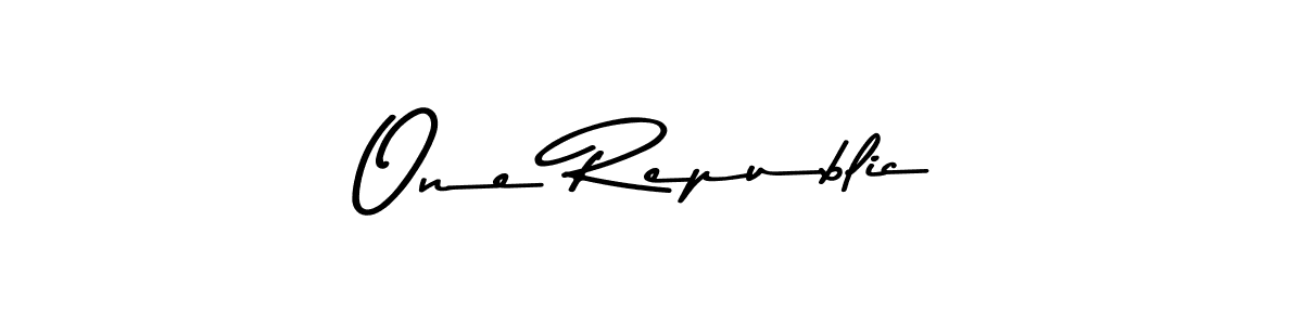 This is the best signature style for the One Republic name. Also you like these signature font (Asem Kandis PERSONAL USE). Mix name signature. One Republic signature style 9 images and pictures png