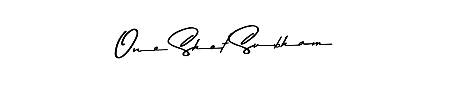 How to Draw One Shot Subham signature style? Asem Kandis PERSONAL USE is a latest design signature styles for name One Shot Subham. One Shot Subham signature style 9 images and pictures png