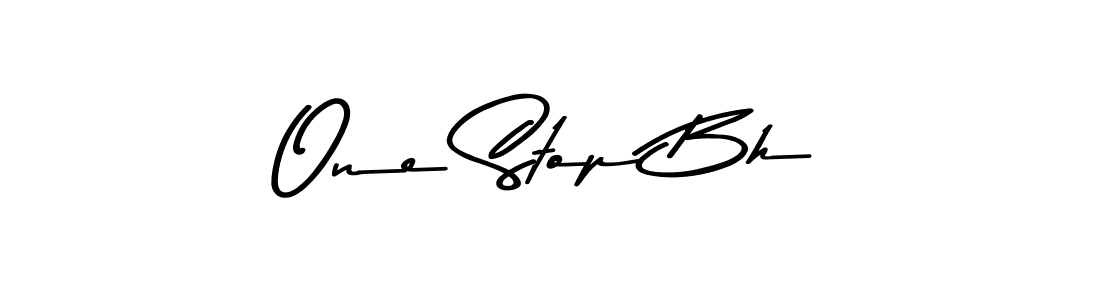 Design your own signature with our free online signature maker. With this signature software, you can create a handwritten (Asem Kandis PERSONAL USE) signature for name One Stop Bh. One Stop Bh signature style 9 images and pictures png