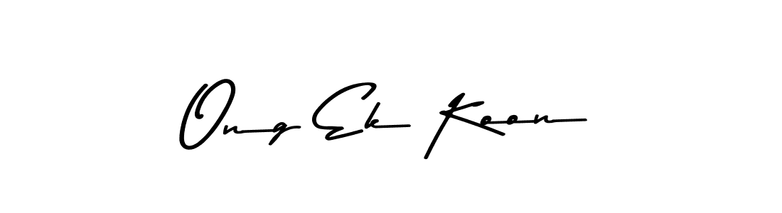 How to make Ong Ek Koon name signature. Use Asem Kandis PERSONAL USE style for creating short signs online. This is the latest handwritten sign. Ong Ek Koon signature style 9 images and pictures png