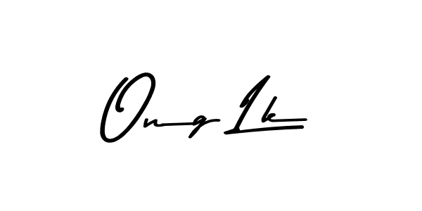 Make a beautiful signature design for name Ong Lk. With this signature (Asem Kandis PERSONAL USE) style, you can create a handwritten signature for free. Ong Lk signature style 9 images and pictures png