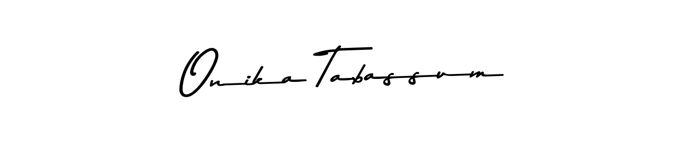 Make a beautiful signature design for name Onika Tabassum. With this signature (Asem Kandis PERSONAL USE) style, you can create a handwritten signature for free. Onika Tabassum signature style 9 images and pictures png