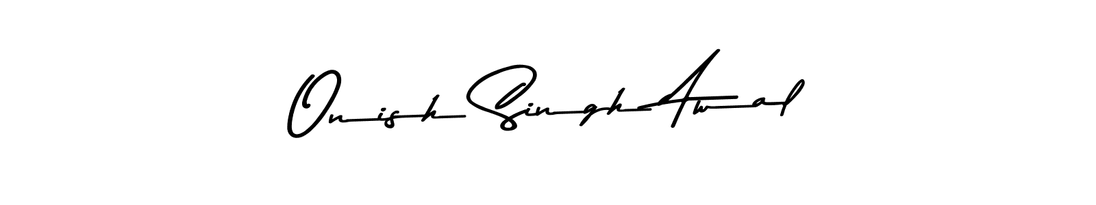 if you are searching for the best signature style for your name Onish Singh Awal. so please give up your signature search. here we have designed multiple signature styles  using Asem Kandis PERSONAL USE. Onish Singh Awal signature style 9 images and pictures png