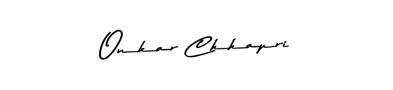Make a beautiful signature design for name Onkar Chhapri. With this signature (Asem Kandis PERSONAL USE) style, you can create a handwritten signature for free. Onkar Chhapri signature style 9 images and pictures png