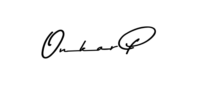 Make a beautiful signature design for name Onkar P. Use this online signature maker to create a handwritten signature for free. Onkar P signature style 9 images and pictures png