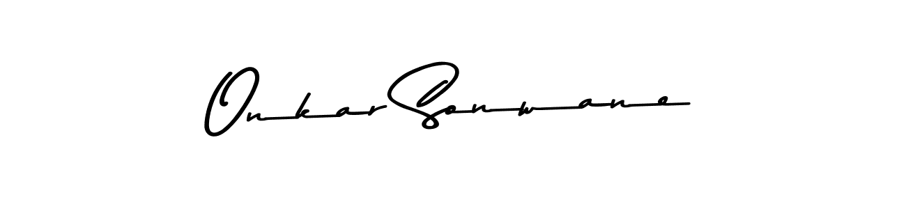Make a beautiful signature design for name Onkar Sonwane. With this signature (Asem Kandis PERSONAL USE) style, you can create a handwritten signature for free. Onkar Sonwane signature style 9 images and pictures png