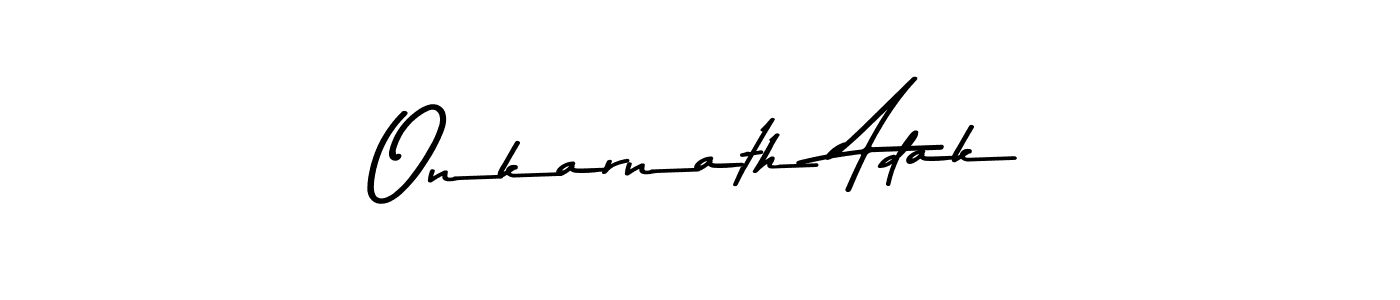 The best way (Asem Kandis PERSONAL USE) to make a short signature is to pick only two or three words in your name. The name Onkarnath Adak include a total of six letters. For converting this name. Onkarnath Adak signature style 9 images and pictures png