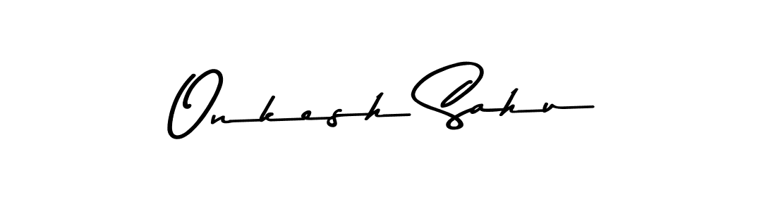 Create a beautiful signature design for name Onkesh Sahu. With this signature (Asem Kandis PERSONAL USE) fonts, you can make a handwritten signature for free. Onkesh Sahu signature style 9 images and pictures png