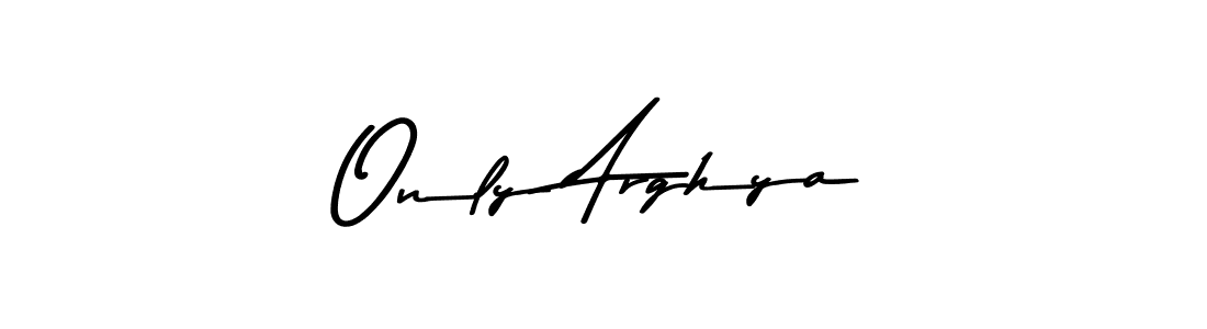 Create a beautiful signature design for name Only Arghya. With this signature (Asem Kandis PERSONAL USE) fonts, you can make a handwritten signature for free. Only Arghya signature style 9 images and pictures png