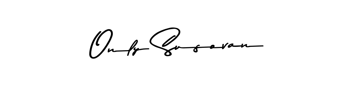 How to make Only Susovan name signature. Use Asem Kandis PERSONAL USE style for creating short signs online. This is the latest handwritten sign. Only Susovan signature style 9 images and pictures png