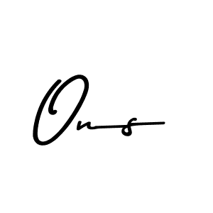 How to make Ons name signature. Use Asem Kandis PERSONAL USE style for creating short signs online. This is the latest handwritten sign. Ons signature style 9 images and pictures png