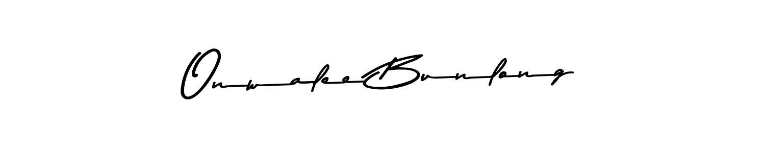 How to make Onwalee Bunlong signature? Asem Kandis PERSONAL USE is a professional autograph style. Create handwritten signature for Onwalee Bunlong name. Onwalee Bunlong signature style 9 images and pictures png