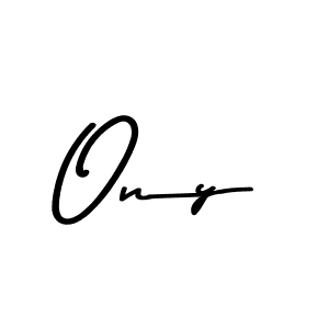 Design your own signature with our free online signature maker. With this signature software, you can create a handwritten (Asem Kandis PERSONAL USE) signature for name Ony. Ony signature style 9 images and pictures png