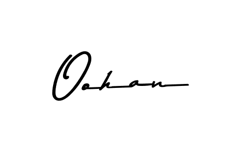 Use a signature maker to create a handwritten signature online. With this signature software, you can design (Asem Kandis PERSONAL USE) your own signature for name Oohan. Oohan signature style 9 images and pictures png